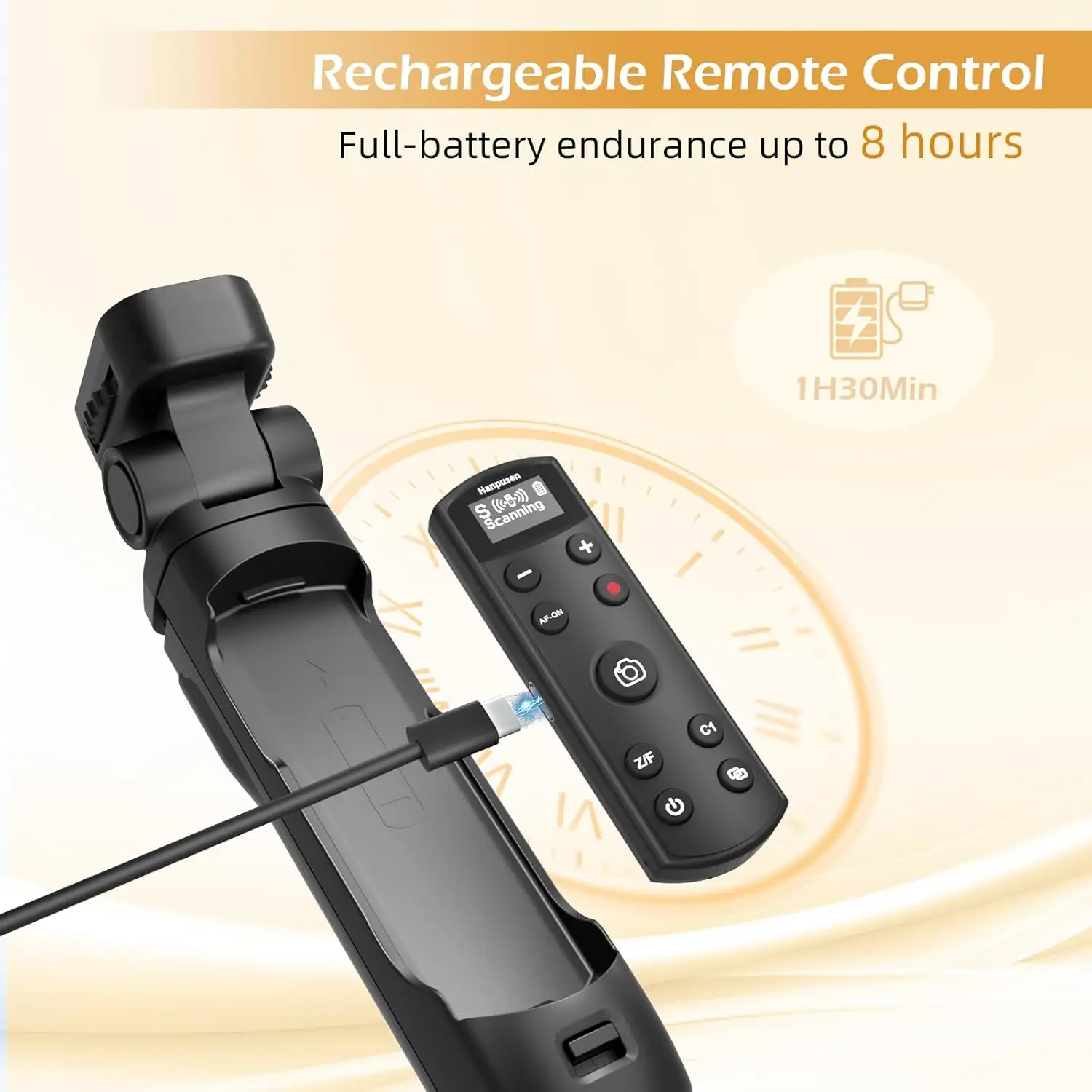 Trípode de agarre de disparo inalámbrico con Control remoto de pantalla OLED para Sony RX100M7/RX0II/ZV-E10/ZV-E1/ZV-1/ZV-1F/A6400/A6600/A6700 - imagen 5