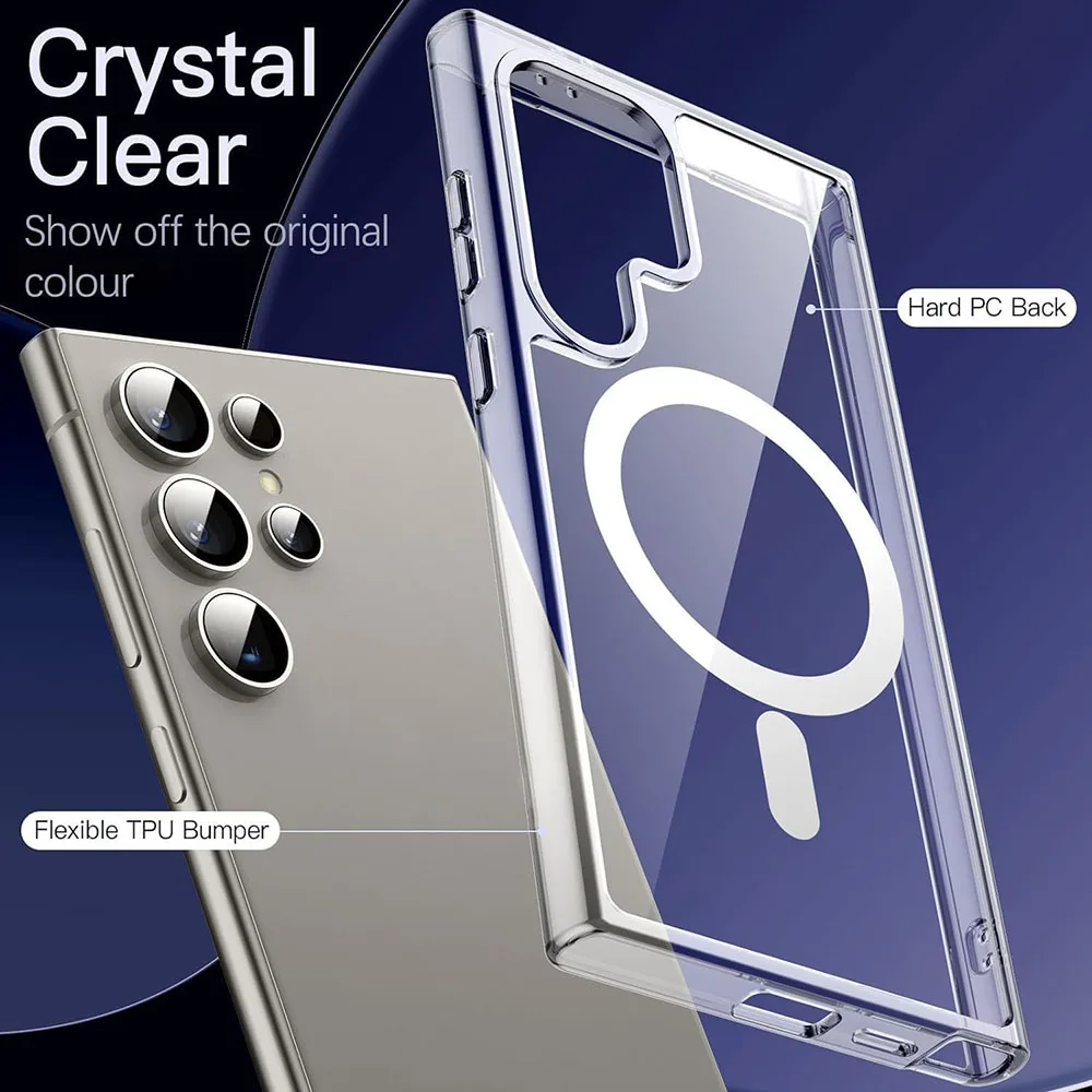 Funda MagSafe Transparente Samsung Galaxy S25/S24/S23FE/S22/S21 Antigolpe