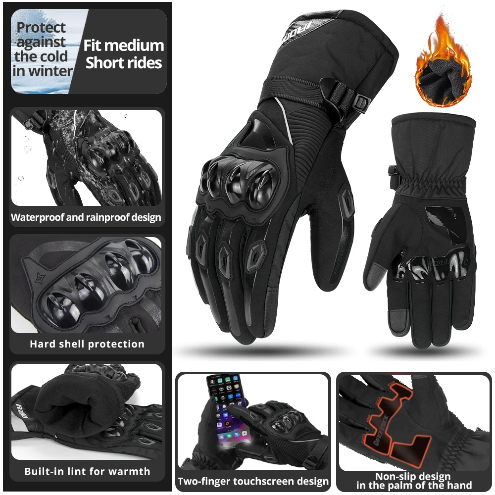 Guantes de moto a prueba de viento, a prueba de viento, guantes de moto, moto, motocross, 4 estaciones - imagen 2