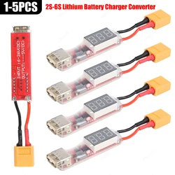 Cargador USB LiPo 2S-6S con pantalla y conectores T/XT60
