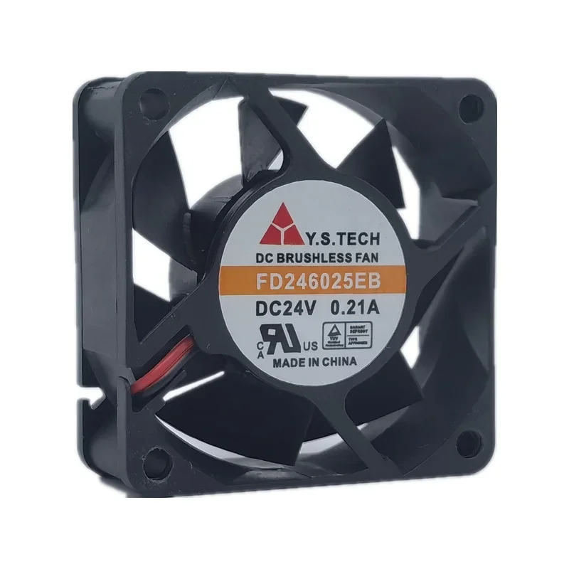 Nuevo ventilador de refrigeración de CPU Y.S.TECH FD 246025 EB 24V 0.21A 6025 Servidor Inversor Ventilador de gran volumen de aire Ventilador de enfriamiento