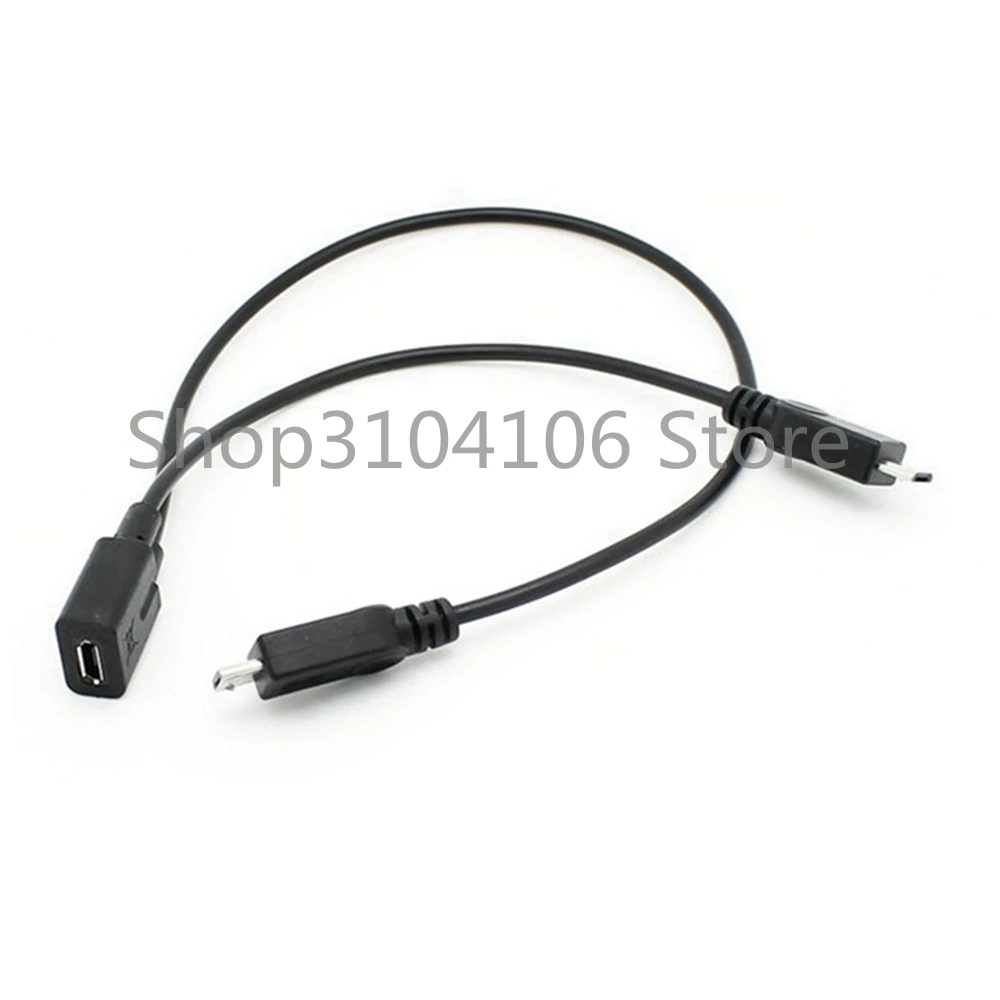 USB 2,0 AT Micro Splitter Y 1 hembra a 2 macho Cable de carga de datos Cable de extensión para teléfono cable de datos de sincronización de alta calidad 1 Uds - imagen 4