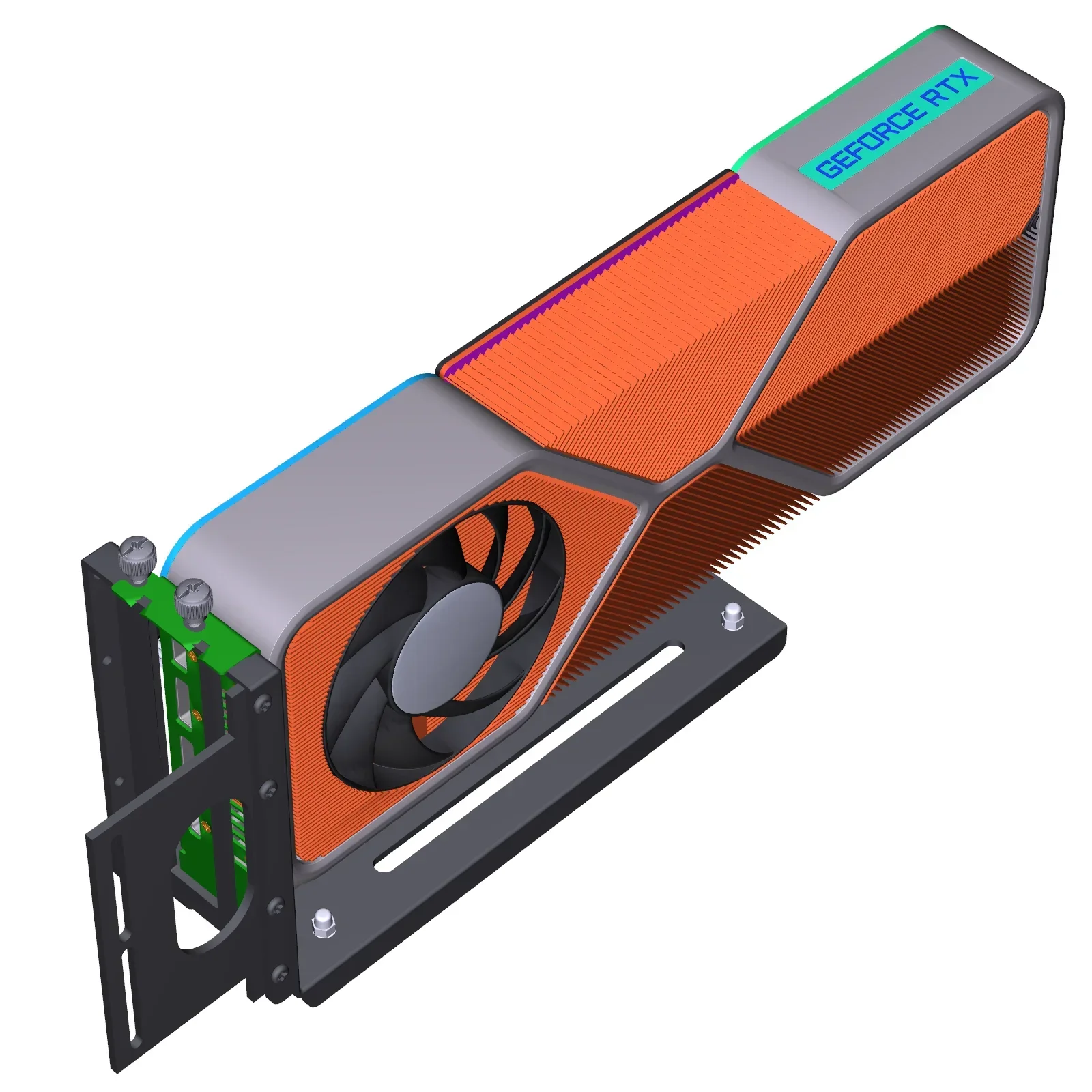 ADT-Link GPU Kit de soporte de montaje Vertical GEN4 PCIe 4,0 X16 Cable elevador 200mm 250mm ATX tarjeta gráfica soporte de montaje de dirección - imagen 3