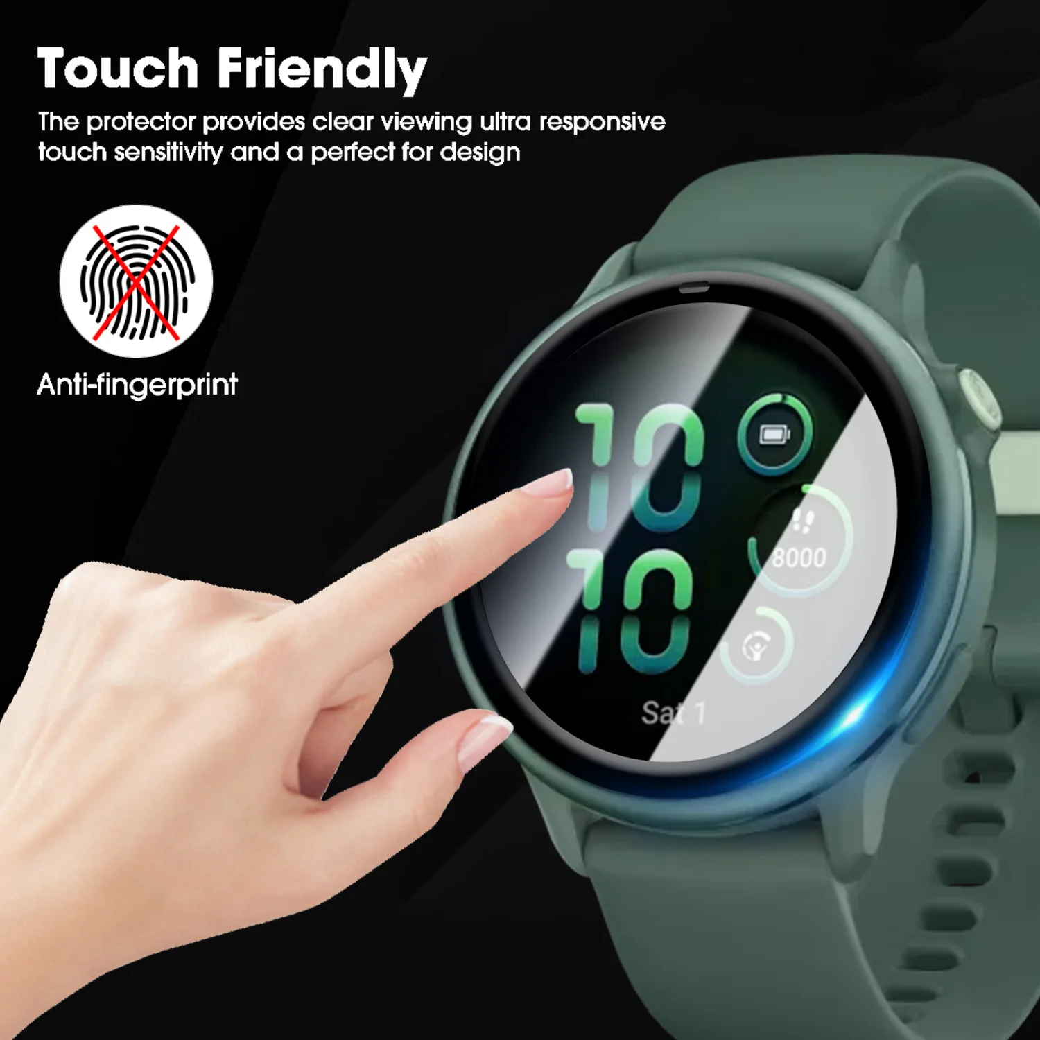 Películas protectoras suaves y flexibles para Garmin VivoActive 6, Protector de pantalla, Protector de cubierta completa para Garmin VivoActive6 - imagen 4