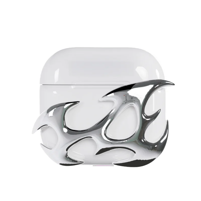 Funda Airpods4 de mercurio líquido Original, decoración, diseño calado, funda protectora personalizada para Airpods, accesorios para auriculares, regalo Y2K - imagen 5