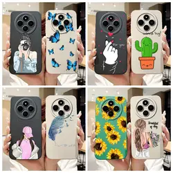 Funda Xiaomi Redmi 14C TPU Suave Girasol Elegante Antigolpes