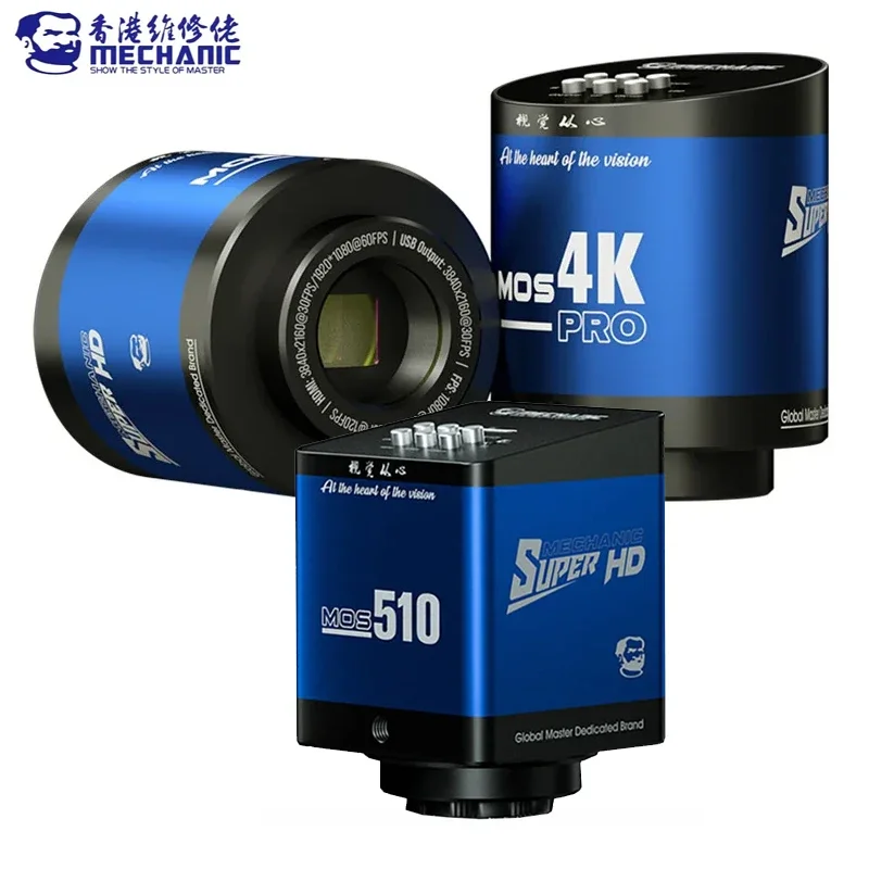 Cámara de microscopio Industrial IMX 307/415/678 Sony, Sensor 4K HD, para reparación de soldadura PCB, imagen de resolución Ultra alta, nuevo mecánico