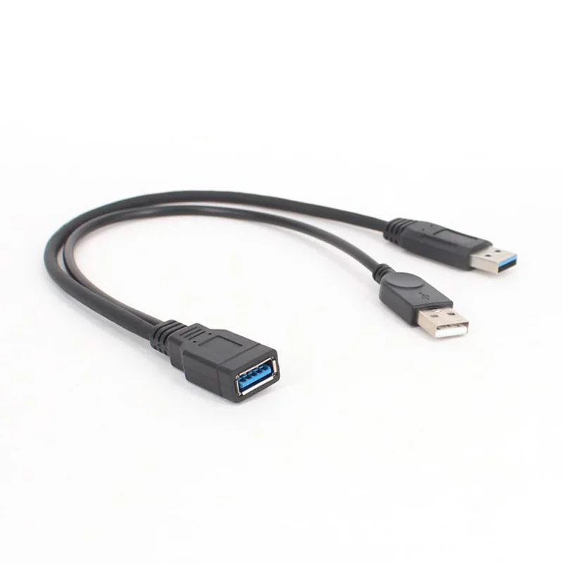 USB 3,0 2,0 macho hembra a doble USB 3,0 macho hembra Jack Splitter USB Hub Cable adaptador de Cable de datos - imagen 5