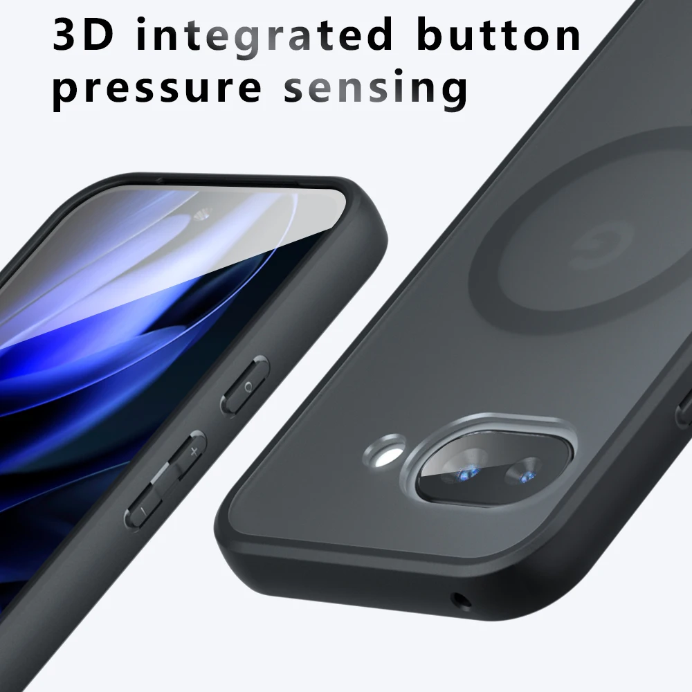 Para Google Pixel 9 A Funda de lujo armadura esmerilada Magsafe imán contraportada para Pixel 9A carga inalámbrica Funda a prueba de golpes - imagen 5