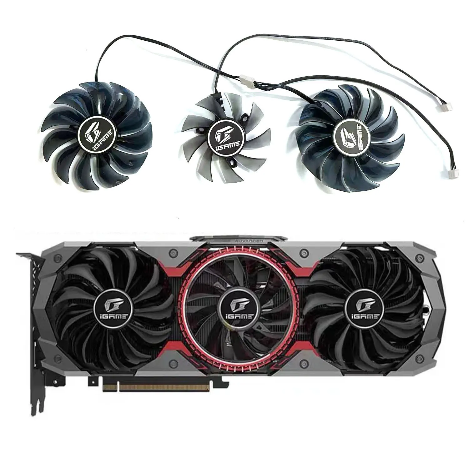 Colorido iGame GeForce RTX 2080 Ti 2080 2070 2060 GTX 1660 1660Ti 85 mm 75 mm 4 pines PVA080E12R Ventilador GPU