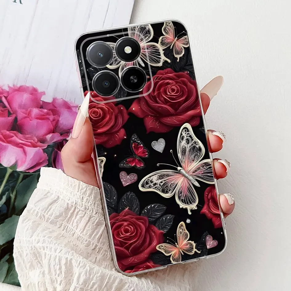 For Honor X5b Plus Case GFY-LX2P GFY-LX2 Cover Luxury Dragon Butterfly Soft TPU Silicone Phone Case For Honor X5b X 5b X5B+ Capa - imagen 4