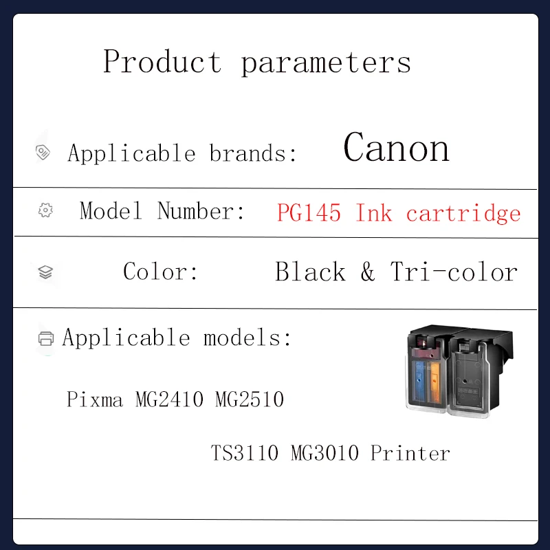 Vilaxh PG145 CL146 145 146 cartucho de tinta Compatible pg145 cl146 para Canon para impresora Pixma MG2510 TS3110 MG3010 MG2410 - imagen 3