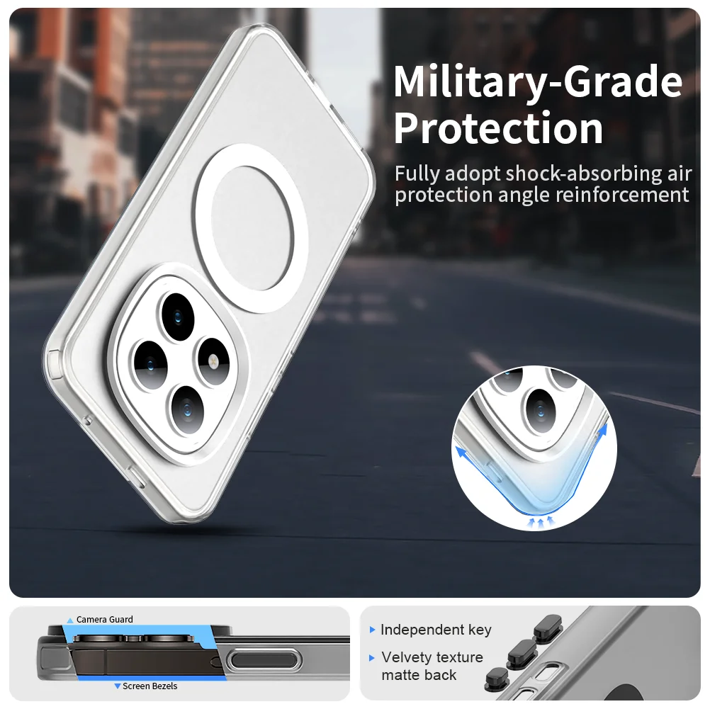 Para Redmi Note 15 5G Funda magnética de carga inalámbrica Funda Redmi Note 15 Pro Coque mate translúcido PC contraportada Redmi Note 15 - imagen 5