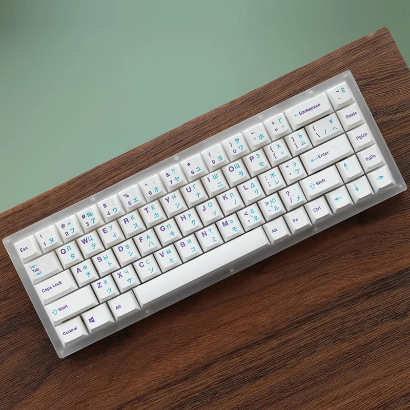 Teclas PBT minimalistas blancas, rusas, japonesas, coreanas, GMK, perfil de cereza, sublimación de tinte, teclas para teclado mecánico MX - imagen 3