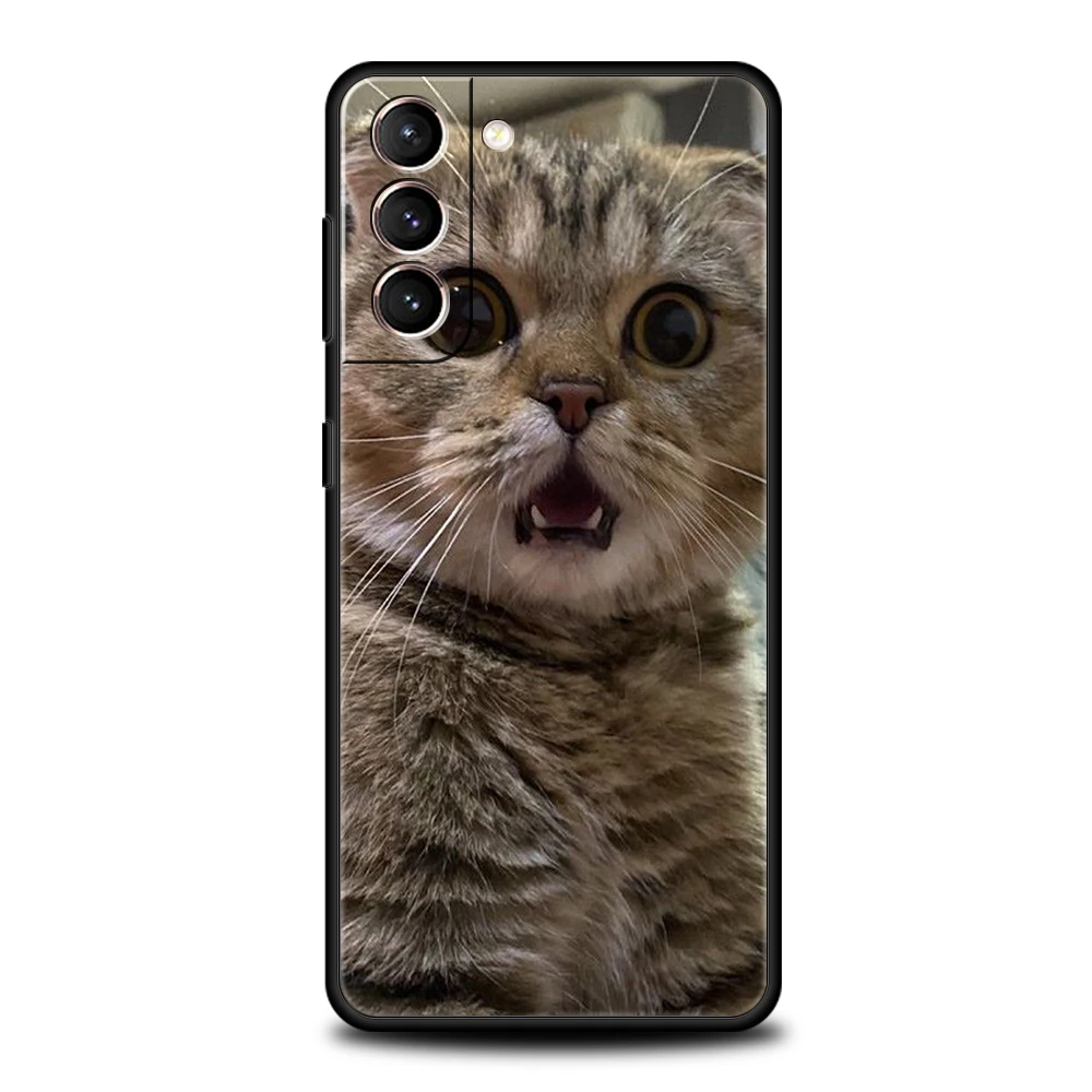 Funda de teléfono Kawaii Love Cat para Samsung Galaxy S25 Edge S24 S23 S22 Ultra S20 S21 FE 5G S10 S9 Plus S10E, funda suave - imagen 3