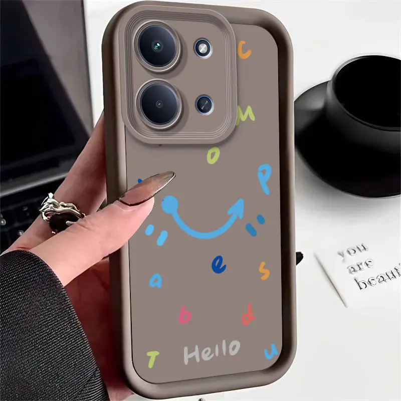 Para Redmi 15C 4G Redmi15C 6,78 "2025 funda para Redmi 15 4G 5G funda protectora de silicona suave letra graffiti Smiley Face funda de teléfono - imagen 4