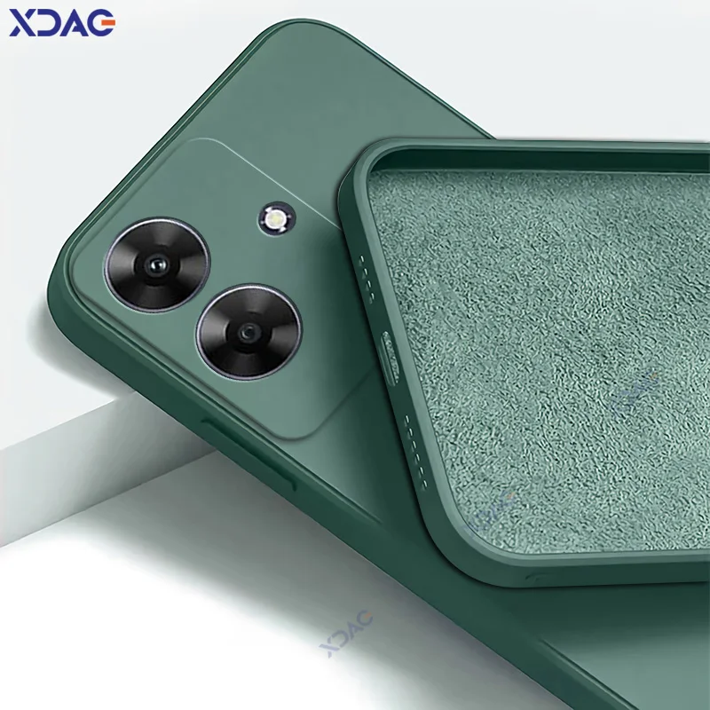 Fundas de teléfono cuadradas originales de silicona líquida para Realme Note 60 60X Note60X 360, fundas protectoras suaves anticaídas a prueba de golpes - imagen 2