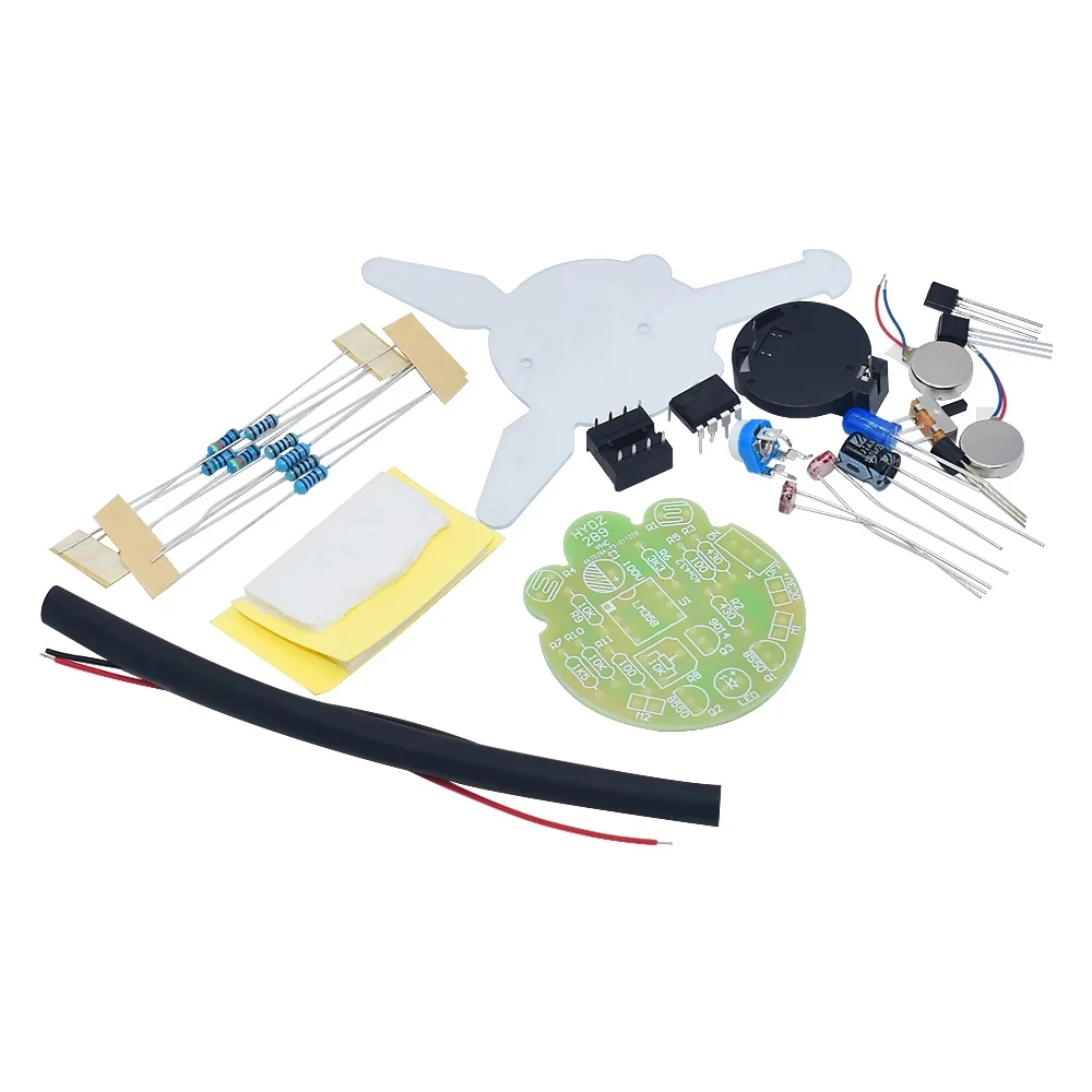 Luz LED de respiración para soldar, Kit de bricolaje, simulación de luciérnaga intermitente, Robot de juguete, Sensor fotosensible, pieza de Robot móvil, electrónico - imagen 3