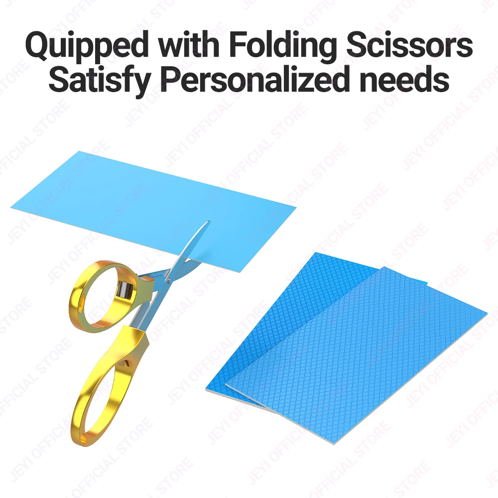 JEYI Paquete de 3 almohadillas térmicas de silicona, 100x100 mm 0,3/0,5/1 mm Conductividad térmica altamente eficiente 6/10 W/mK para CPU GPU SSD Cooler - imagen 3