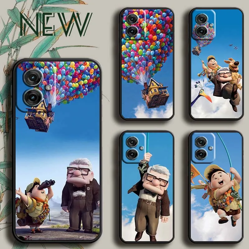 Disney Dream Travel Movie Up para Motorola G85 Edge 50 G24 G35 G14 G04 40 G72 G34 G31 G Stylus G54 G13 G32 5G funda de teléfono negra