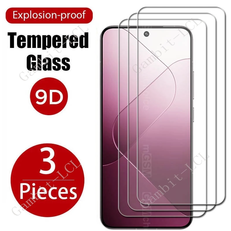 3 uds vidrio templado Protector para Xiaomi 13 en Xiaomi13 14 15 Xiaomi14 Xiaomi15 6,36 "película protectora de pantalla