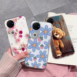 Vivo V50 Lite 5G Funda Silicona Transparente Flor Linda Protectora