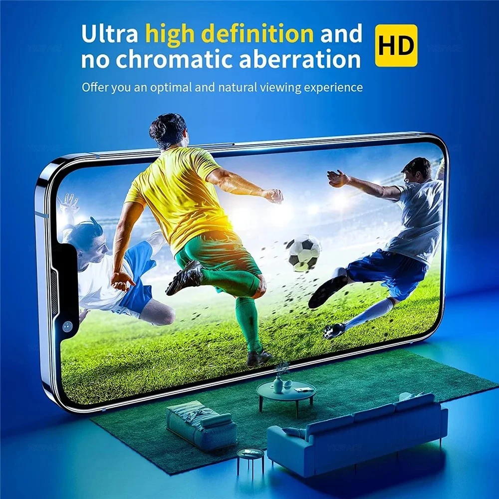 5 uds alta calidad HD transparente 9H vidrio templado para iPhone 16 15 14 Plus 13 12 mini 11 Pro X XS Max XR Protector de pantalla transparente - imagen 5