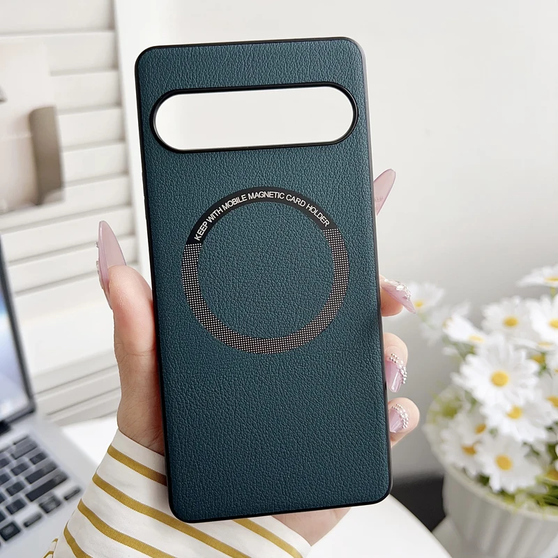 Para Sony Xperia 10 VII funda magnética ELVEV Vintage sensación de piel PU cuero duro PC cubierta de teléfono con succión - imagen 4