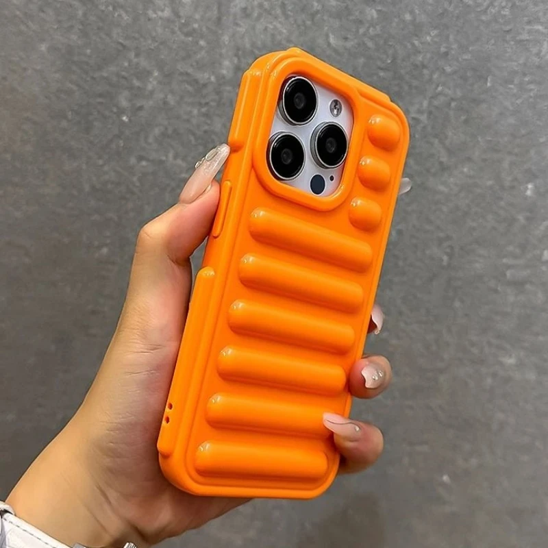 Funda transparente a prueba de golpes con cojín de aire de cápsula 3D para iphone 16 15 14 Plus 13 12 11 Pro Max SE4, funda suave de Color brillante a la moda - imagen 5