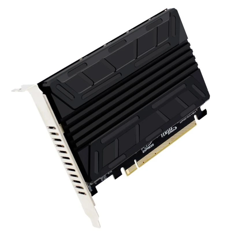 F3KE SSD a tarjeta adaptadora PCIe PCIEX16 NVME M-Key SSD RAIDS Medra Motherboard PCI-E Split Card 4-Disk SSD Expansion - imagen 5