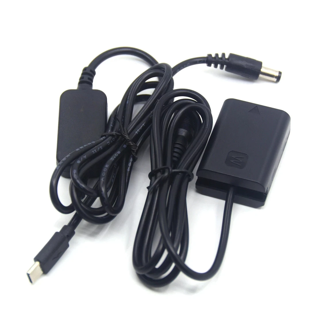NP-FW50 AC-PW20 batería simulada + adaptador de Cable USB C para banco de energía para Sony ZV-E10 A7M2 A7II A7S2 A7R A7RII A6000 A6300 A6400 A6500 - imagen 5
