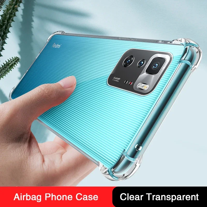 Fundas de Airbag transparentes originales para Xiaomi POCO X3 Pro NFC GT POCOX3 X3Pro X3GT 5G bolsa de aire de borde suave Fundas de teléfono impermeables - imagen 3