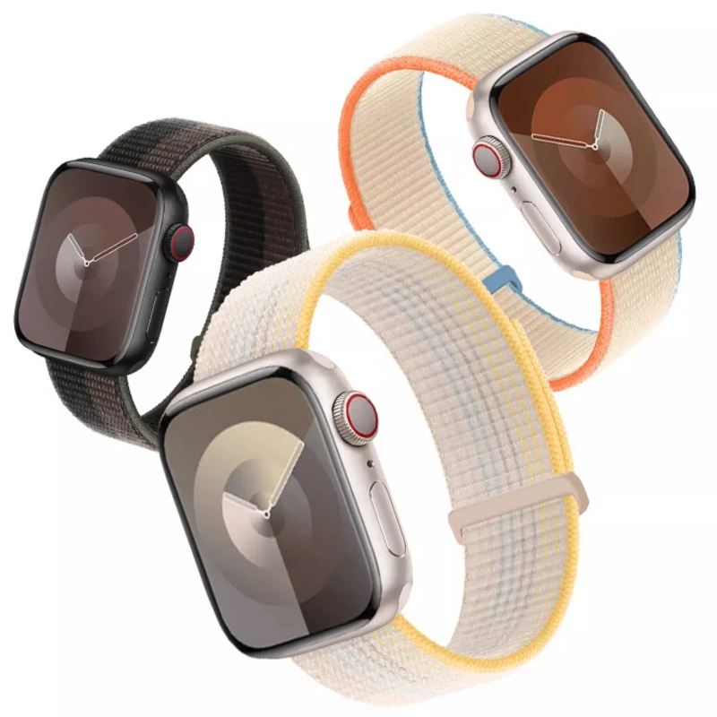 Nueva correa de nailon para Apple Watch Band Ultra 2 49mm 44mm 40mm 45mm 42mm 38mm 41mm pulsera deportiva iWatch Series 9 8 SE 7 6 5 - imagen 4