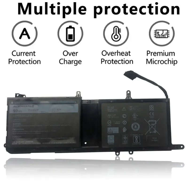 Batería de repuesto para portátil 9NJM1, para d-ell a-lienware 15 R3 17 R4 0546FF 44T2R MG2YH HF250 9NJM1 - imagen 3