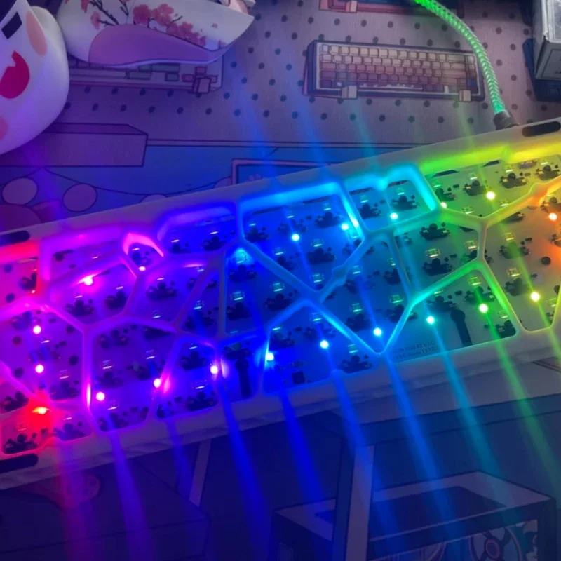 Funda GH60, carcasa de teclado mecánico personalizada, fundas esqueléticas con impresión 3D de resina 60% para accesorios de teclados para juegos Holy60 - imagen 5