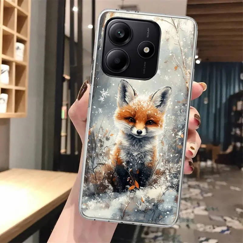 Funda de teléfono de silicona Animal Fox para Xiaomi Redmi Note 14 14S 13 12S 11 Pro Plus 11S 10 10S 11T 11E 4G 5G funda suave - imagen 4
