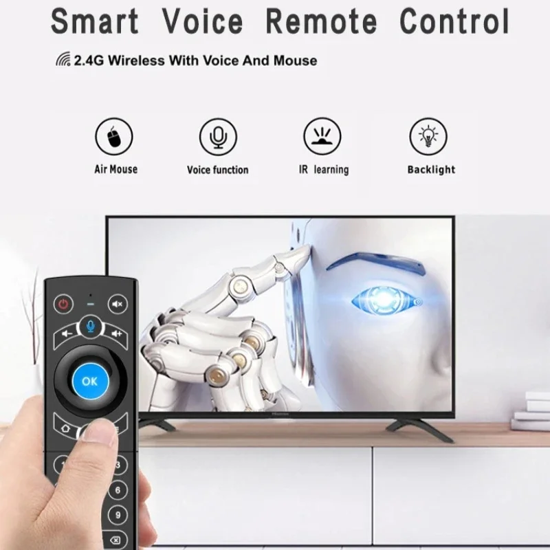 Teclado inalámbrico de 2,4G Air Mouse G21 PRO Control remoto por voz con giros de aprendizaje IR para Android TV Box H96 MAX X3 Pro - imagen 4