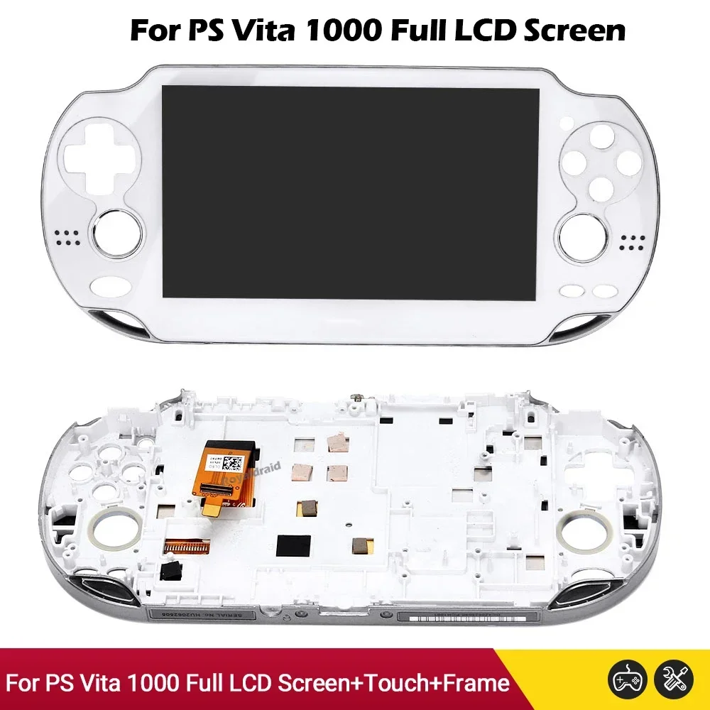 Pantalla LCD Oled Original en blanco y negro para PS Vita PSV 1000 1001 1004 pantalla LCD completa + digitalizador táctil + juego de marcos - imagen 2