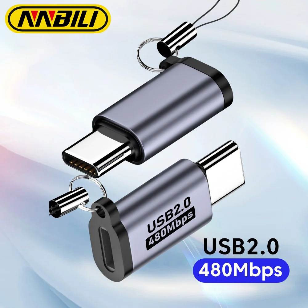 NNBILI 5V 2.4A 2 uds 8 tipos tipo C a adaptador iOS para iPhone Micro USB a USB C 480Mbps carga transferencia de datos IOS a Micro USB