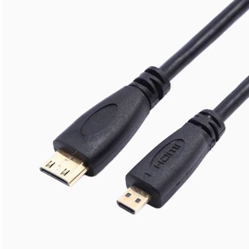 Cable de conexión Micro HDMI Mini HDMI compatible con Micro HDMI Cable de conversión Mini HD de vídeo 0,3 m 1m 1,8m - imagen 4