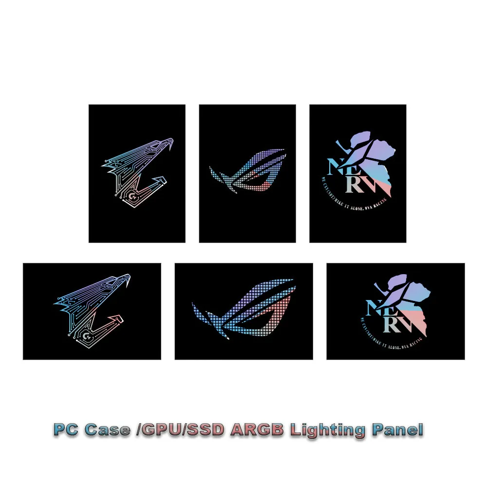 Mod PC Case/GPU/SSD ARGB Paneles de iluminación 5V 3pin AURA SYNC, placa decorativa ROG - imagen 2