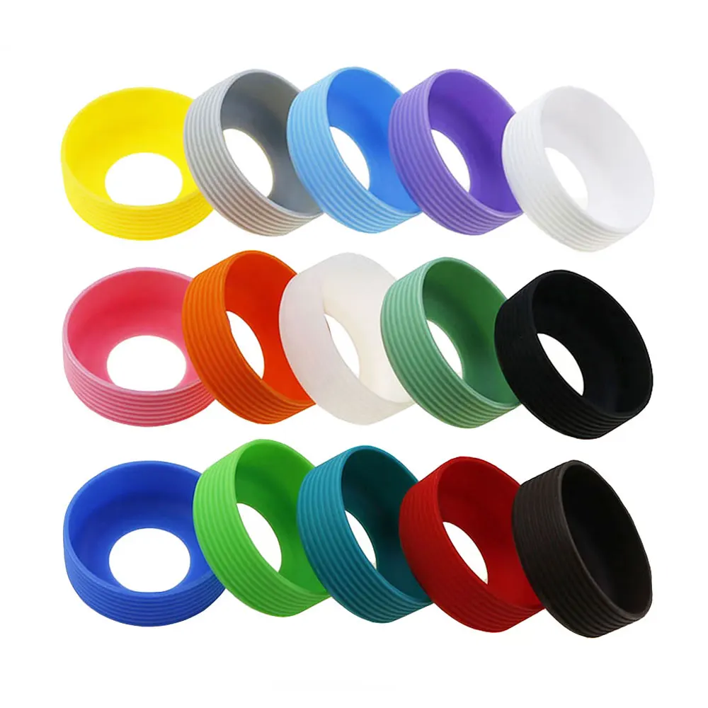 JCD-cubierta inferior de taza de silicona, funda de posavasos de aislamiento térmico, funda de Base de taza de vidrio, funda de botella antideslizante resistente, 8,5 cm - imagen 4