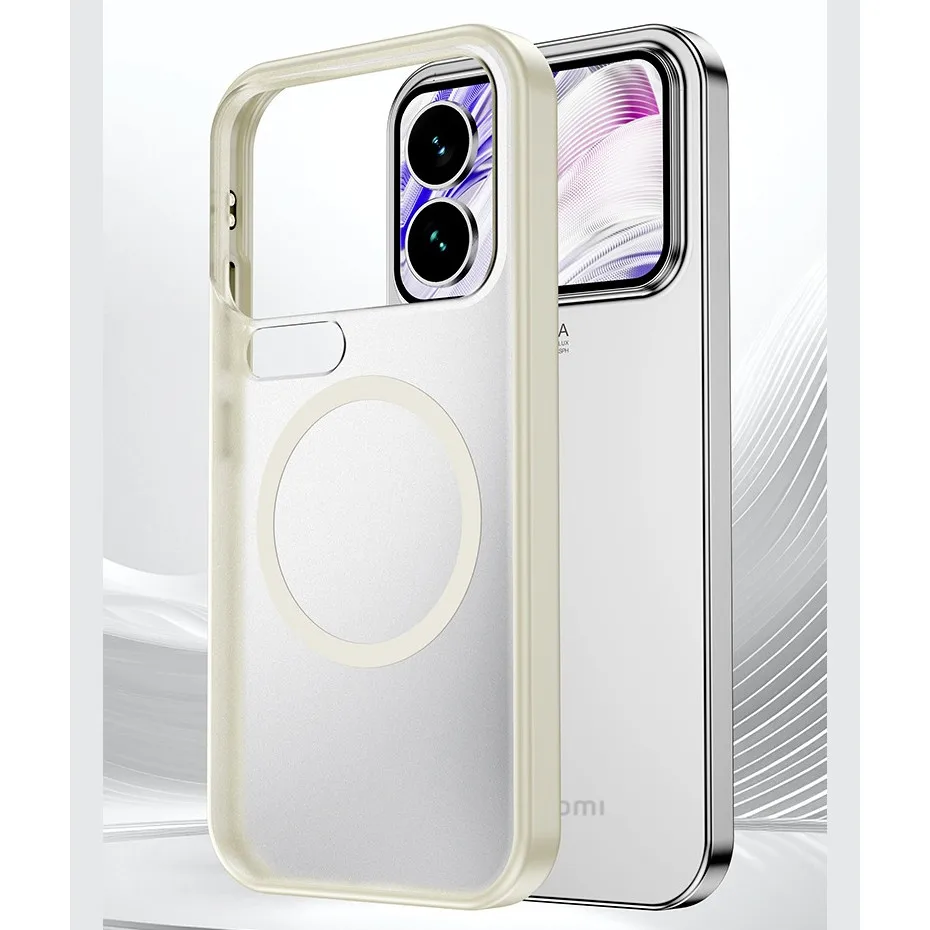 Para Xiaomi 17 Pro Max funda magnética ELVEV Airbags anticaída TPU duro PC mate translúcido cubierta de teléfono de succión para Xiaomi 17 - imagen 4