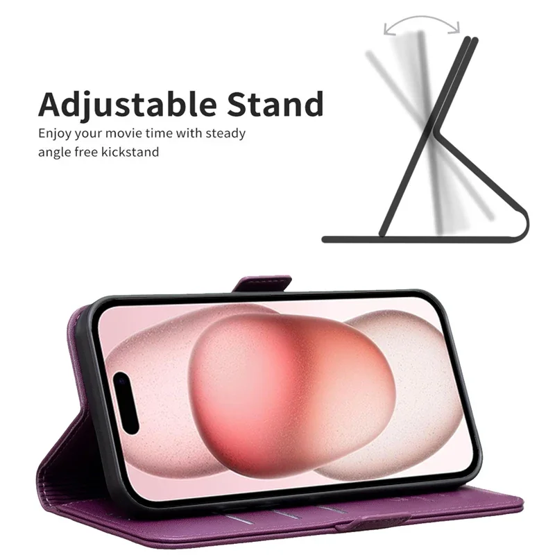 Cartera de negocios con ranura para tarjetas, Funda de cuero con tapa magnética para iPhone 17 Pro Max 16e 15 14 Plus 13 12 11 X SE4, funda de libro con tarjetero - imagen 5