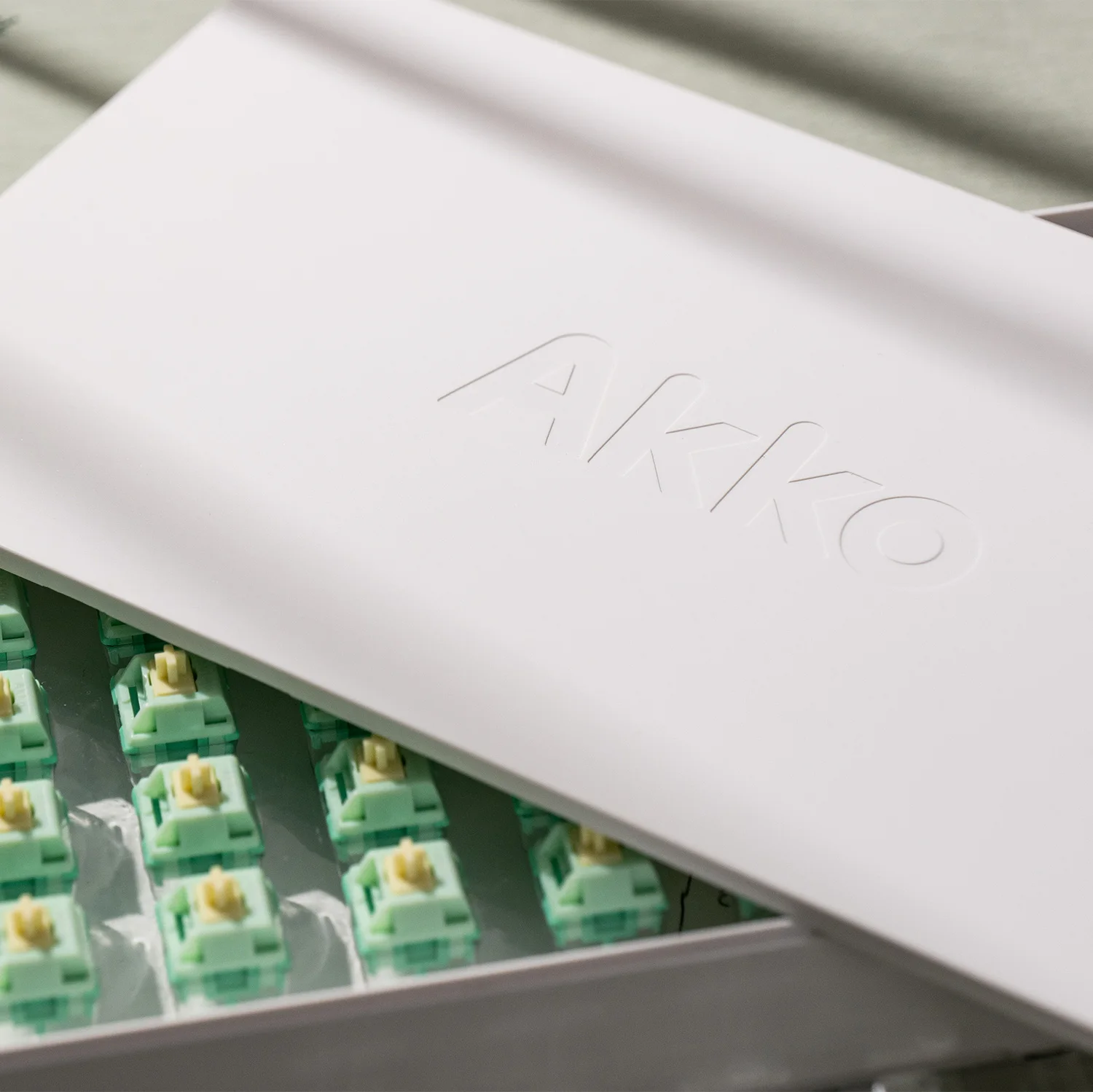 Akko Cilantro interruptores táctiles Deep Clack Ear Bump 58gf fuerza táctil 3,5mm viaje 5 pines prelubricados para teclado mecánico - imagen 4