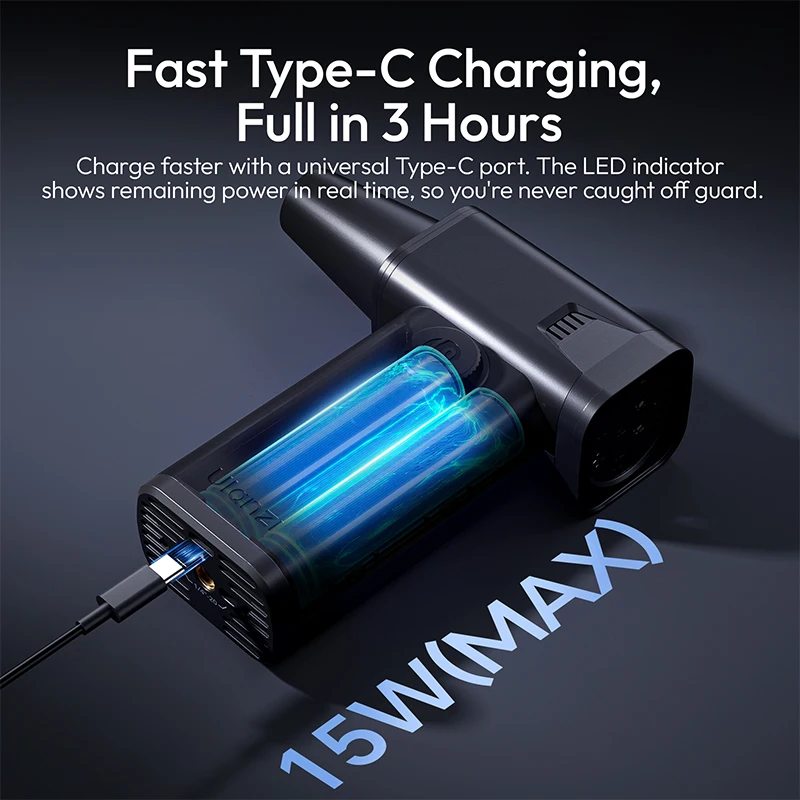 Ulanzi AD02 STORM-espolador de aire eléctrico II, potente soplador para cámara, teclado de ordenador, casa de mascotas, herramientas de fotografía Interior de coche - imagen 5