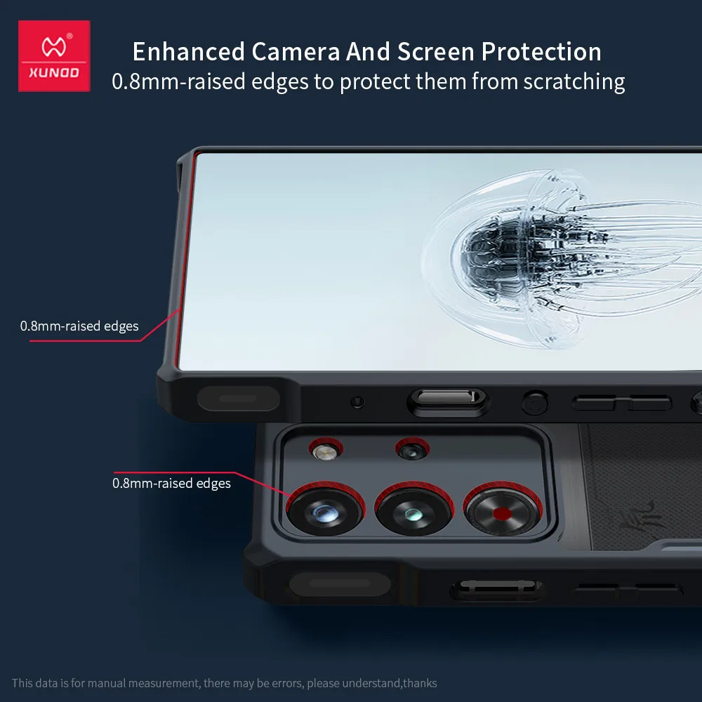 Para ZET Nubia Red Magic 10 Pro, 10 Pro Plus funda magnética XUNDD calidad a prueba de golpes PC duro + parachoques de soporte de anillo de TPU - imagen 4