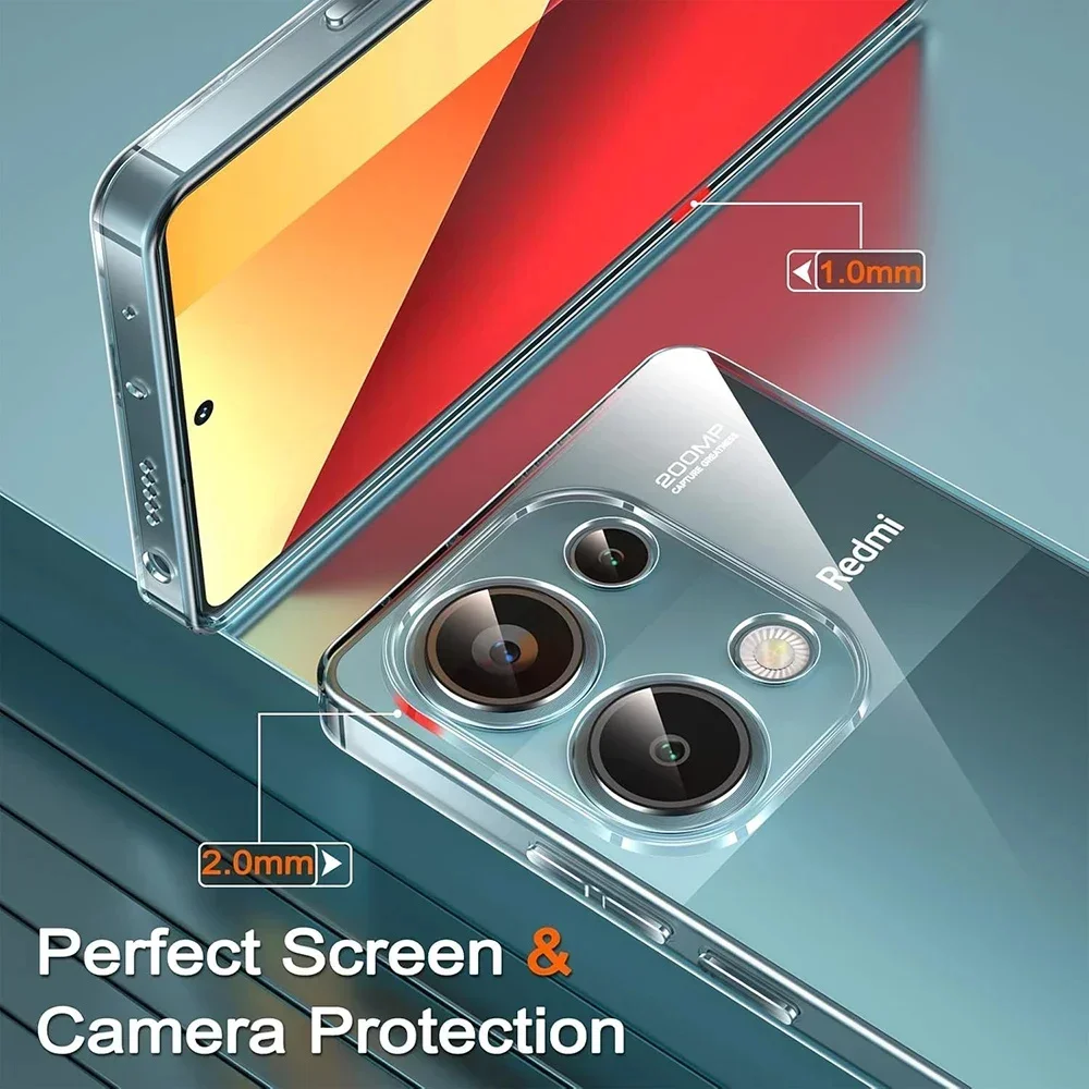 Para Xiaomi Redmi Note 13 12 12S 12T 11 11T 11S 10 10S Pro Plus Pro + 4G 5G carcasa suave transparente a prueba de golpes funda de silicona ultrafina - imagen 5