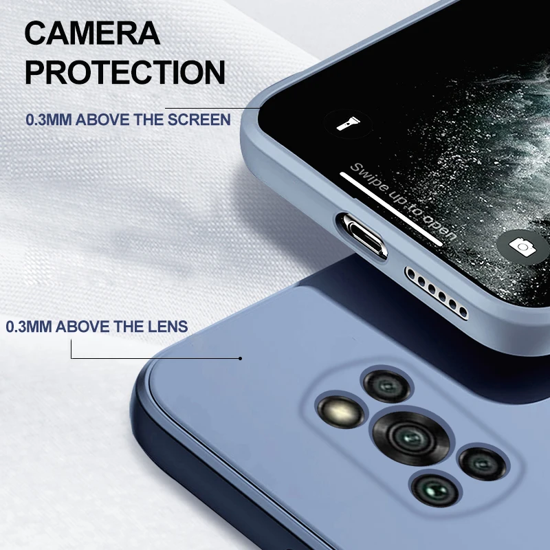 Para Poco X3 Pro Pocox3 funda cuadrada de silicona líquida suave funda protectora de cámara para Xiaomi Poco X3 X 3 Pro Nfc Pocox3 Pro Nfc - imagen 5