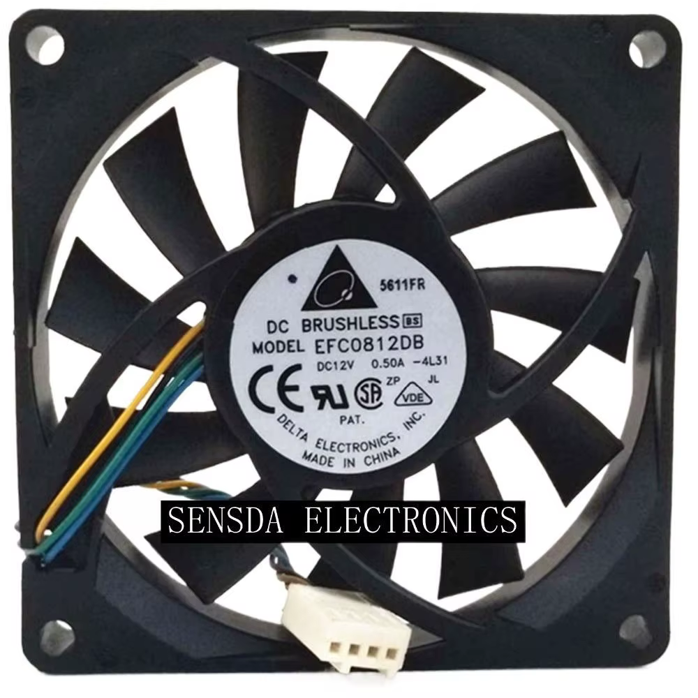 Delta EFC0812DB Ventilador PWM 80mm 12V Refrigeración Eficiente - imagen 3